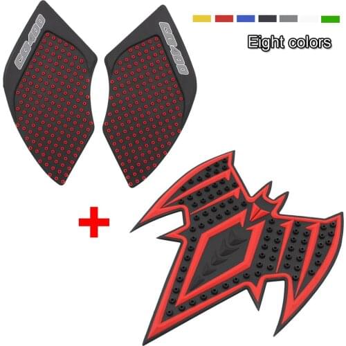 8 colors Motorcycle Tank Traction Pad Side Gas Knee + Bat Tank Pad Motorbike Tank Decal For HONDA CB400 1992-2016 11 12 13 14 15