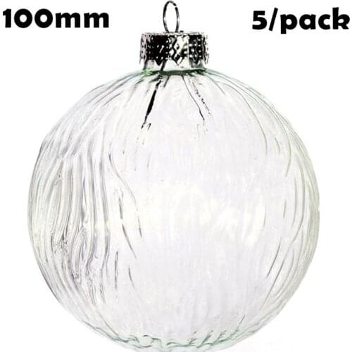 Promotion - 5/Pack, DIY Paintable Christmas Decoration Ornament 80mm Glass Zebra Ball