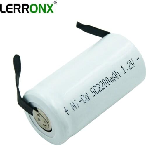 LERRONX Sub C battery 1.2V 1800mAh Ni- CD rechargeable battery with tab welding pins free shipping for Power tools electronics