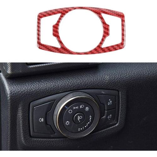 Car Accessories 1 PC 2 Colors Fashion Headlight Lamp Switch Cover Trim Prevent Scratches & Wear For 2015-2020 F/ord F150 Mustang