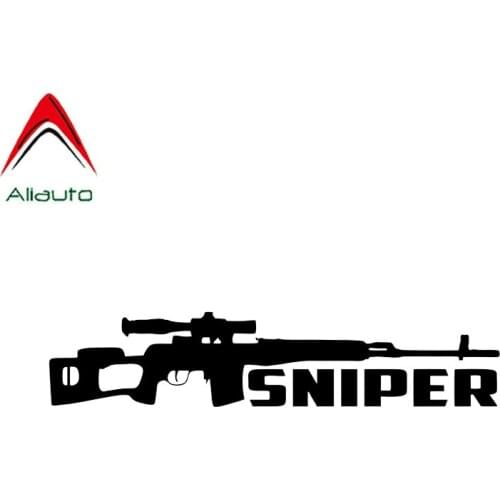 Aliauto Creative Car Sticker Sniper Decoration Gun Vinyl High Quality Accessories Waterproof Reflective Decals,15cm*3cm