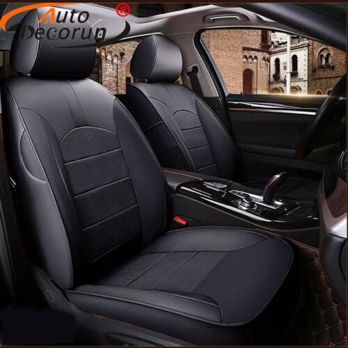AutoDecorun 14PCS/Set Custom Genuine Leather Seat Covers for Mazda CX-7 Accessories Seat Cover 2008-2011 Cars Protectors Styling