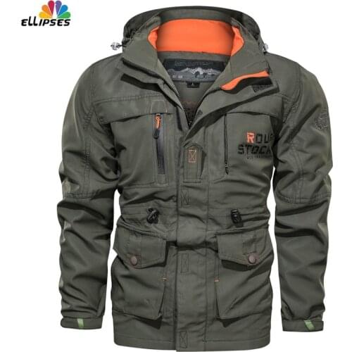 Ellipses Hooded Jackets For Men
