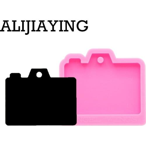 DY0172 Glossy Camera shape keychain silicone mold DIY craft keyring pendant jewelry keychains mould