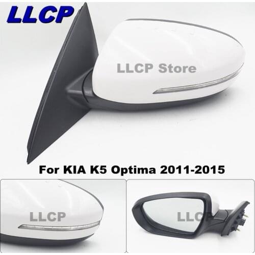 LLCP For KIA K5 Optima 2011 2012 2013 2014 2015 Car Rearview Side Mirror Assy Outside Mirror Assembly Unpainted
