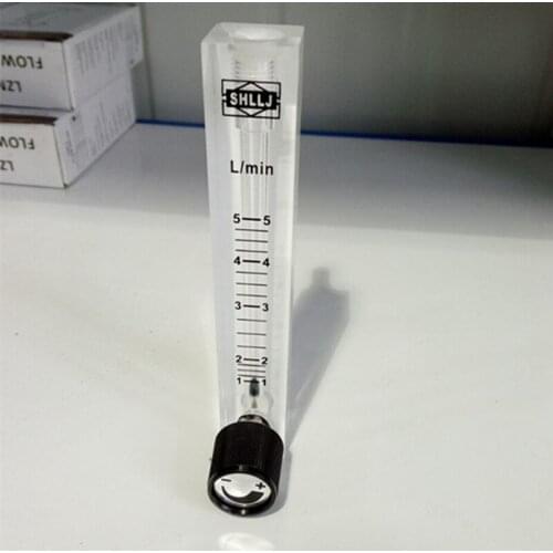 LZQ-7 3/5/10/15/20LPM air flow meter gas flowmeter Indicator with control valve adjustable for Oxygen conectrator Height 12cm