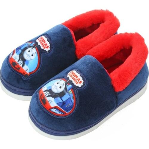 Thomas and Friends fashion cartoon comfortable childrens cotton slippers new bag heel shoes cotton