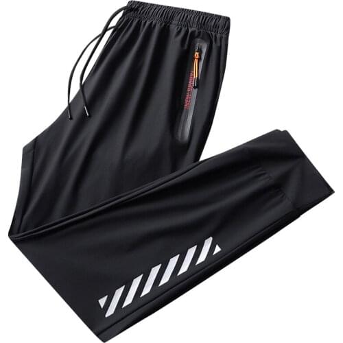 Men Quick Dry Summer Sweatpants Breathable Lightweight Mens Ice Silk Pants High Quality Oversize Trousers Male Plus Size 8XL