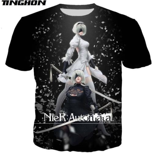 New cool t shirt men/women Anime Nier Automata 3D printed t-shirts Short sleeve Harajuku style tshirt streetwear tops XS-7XL 01