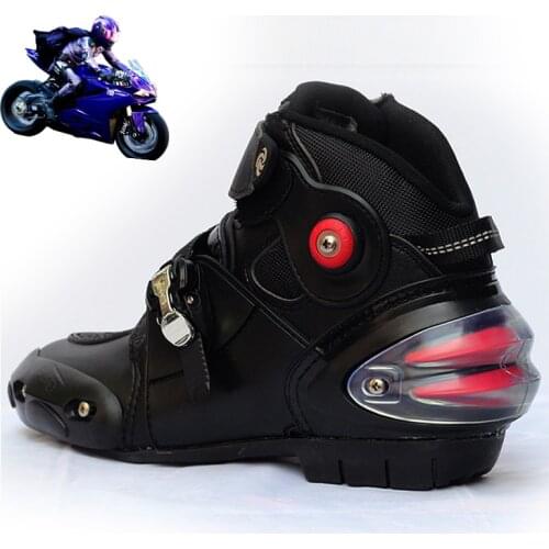 New Motorcycle Boots Mens Cycling Shoes Leather Off-Road Trend Fashion Motorcycle Shoes Street Racing Womens Cycling Shoes