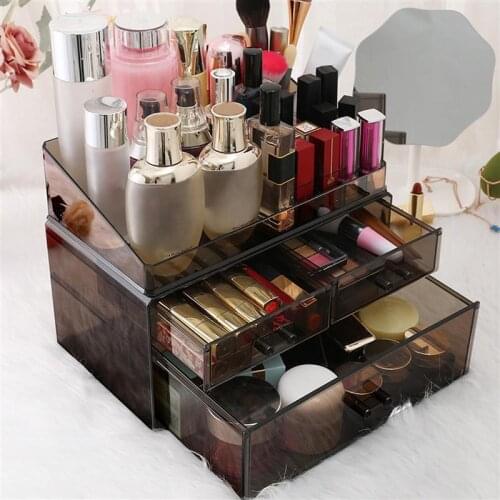 Makeup Organizer Storage Station with Drawers for Bathroom Vanity Countertop