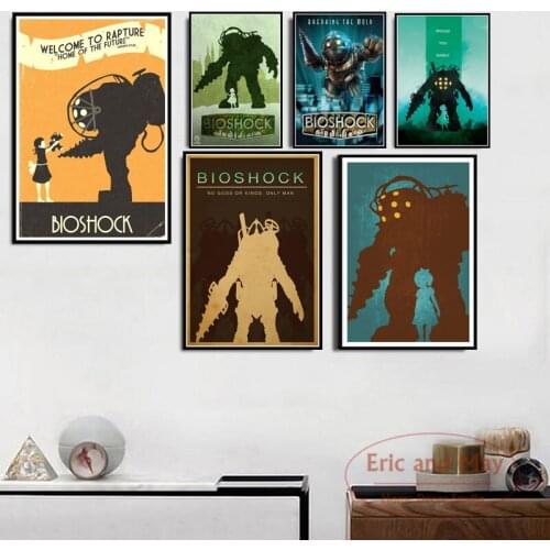 Posters and Prints Rapture Video Game Retro Kids Gift Poster Wall Art Picture Canvas Painting for Room Home Decor