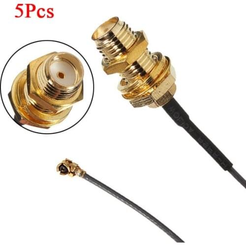 5Pcs/lot SMA Female Jack Straight Bulkhead For IPX U.fl Pigtail 1.13mm Cable