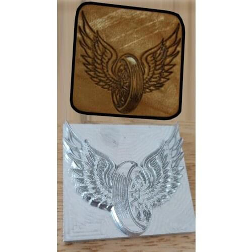 Hand-work unique design Locomotive Pattern- Winged Wheel leather working tools carving punches stamp craft tools