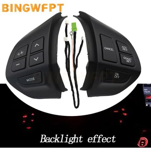 High quality 5 Pins Steering wheel control buttons silver buttons For Mitsubishi ASX 2007-2012 Outlander