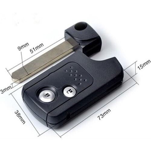 DAKATU Replacement Smart Remote KEY Shell 2 Button For Honda Accord Crosstour Smart Card Shell with Groove Key blade