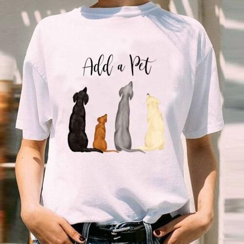 Women Graphic Dog Pet Sweet Fashion Lovely Time 90s Cartoon Short Sleeve Lady Print Female Clothes Tops Tees Tshirt T-Shirt