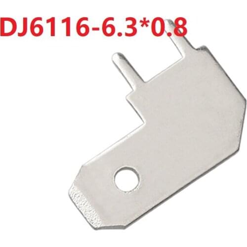 2000 pcs 6.3 Flag-shaped inserts 6.3MM PCB inserts PCB solder inserts L-shaped corner solder thickness 0.8 DJ6116-6.3