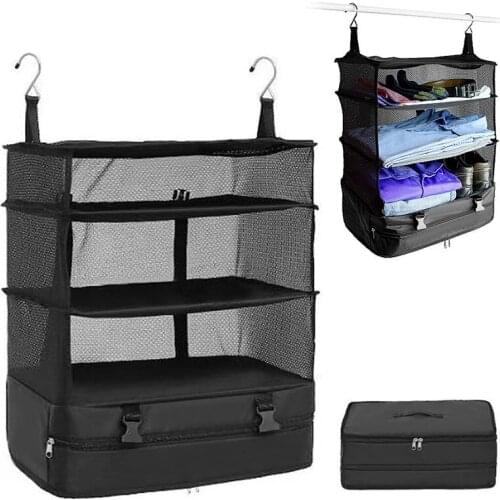 2021 Outdoor Camping Portable Foldable Storage Hanging Bag Camping Mesh Storage Package Mesh Bag Camping Accessories Multi Tool