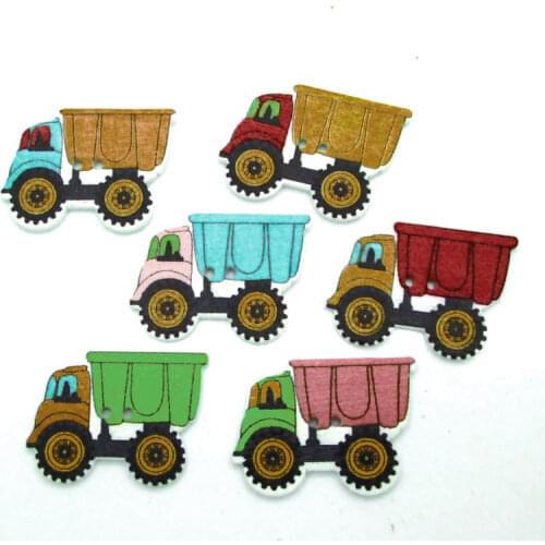 50pcs Mixed Trucks Buttons For Clothes Knitting Needles Crafts Sewing Scrapbooking DIY Fabric Needlework Accessories