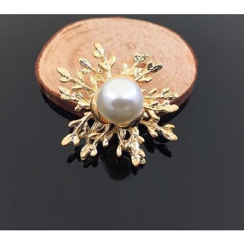50pcs Pearl Flower Buckle Button Flatback Accessories Rhinestone Applique strass Jewelry Hairpin Belt Brooch Decor Embellishment