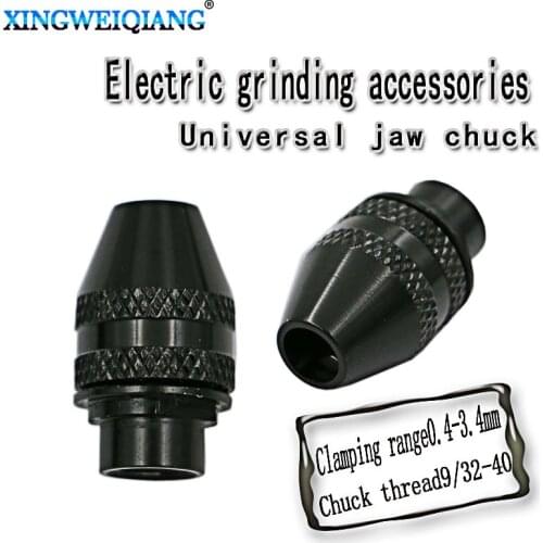 Keyless Drill Chucks Thread 9/32"-40 for Dremel 4000 400 3000 8200 Grinder Rotary Tool 0.4-3.4MM Faster Bit Swaps flexible shaft