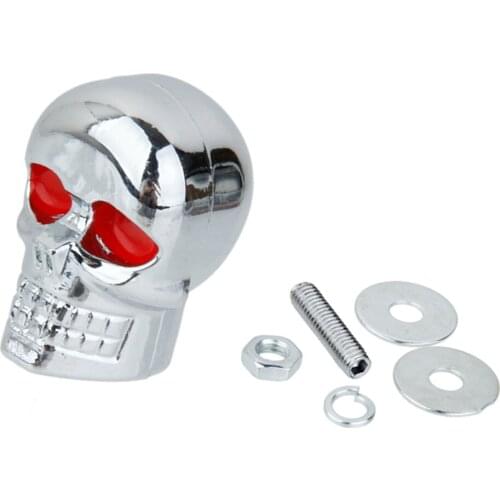 Motorcycle Bike Skull License Plate Frame Bolts Screw Fastener For Halley