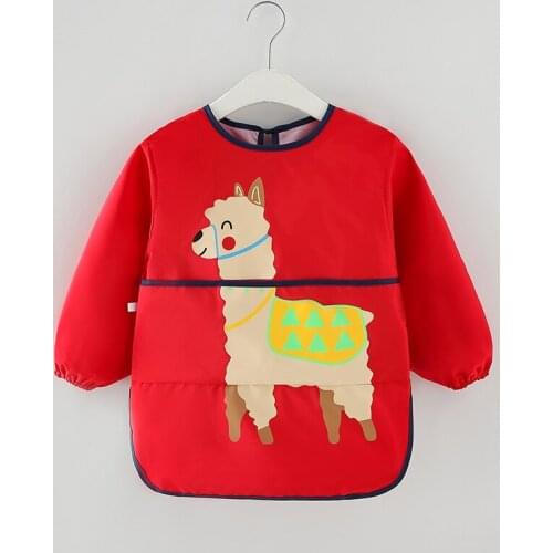 Baby Bib Waterproof Apron Long Sleeve Art Smock for Kids Chest Protection Feeding Bibs