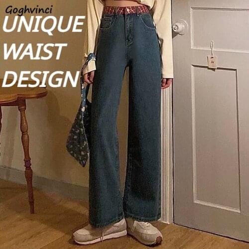 Jeans for Women Retro Streetwear Harajuku Fashion Students Loose Ins Denim Pants for Teens Kawaii All-match Comfortable Commute
