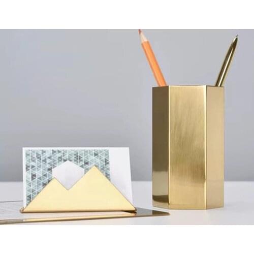 Creative Mountain Shape Metal Business Card Holder Display Stand Rack Note Photo Holder for Office Desk Accessories Stand Clip