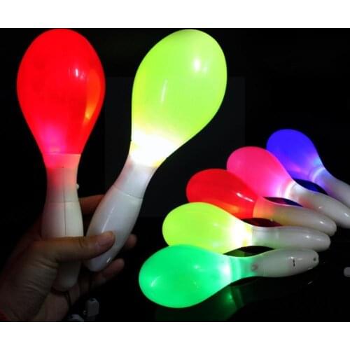 KTV Bar Halloween Carnival Atmosphere Props LED Maracas Flashing Light Stick Lamp Sensory Sand Glowing Sand Hammer Shaking