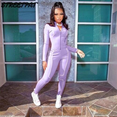 Patchwork Fitness Jumpsuit Women Zipper Turtleneck Bodysuit Bodycon Overalls Elasticity Catsuit Body Femme Streetwear 2021