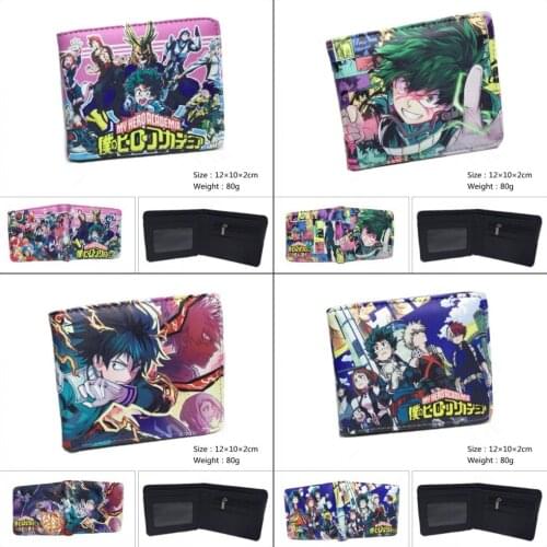 Men anime My Hero Academia Cartoon wallet card holder Zipper coin pocket women wallet and purse