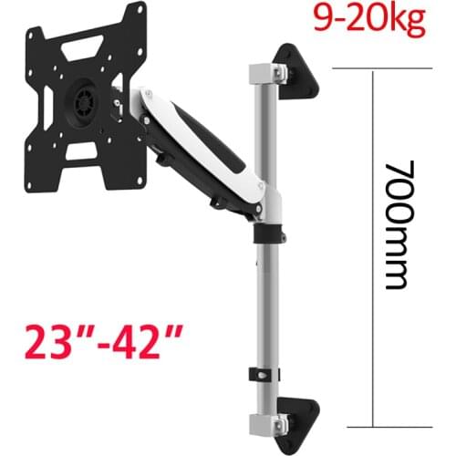 DL-GST111WA-700 Gas Spring 23"-42" heavy LED LCD TV Wall Mount Full Motion Monitor Holder Arm Load 9-20kg Max. VESA 200*200mm