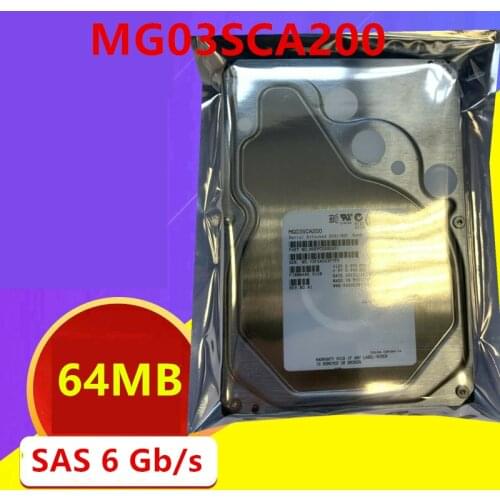 New HDD For Toshiba 2TB 3.5" SAS 6 Gb/s 64MB 7200RPM For Internal Hard Disk For Enterprise Class HDD For MG03SCA200