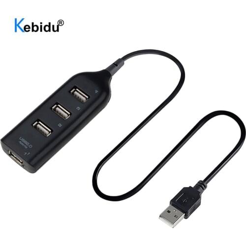 Kebidu 4 Port USB 2.0 Splitter Hub High Speed Adapter For Windows Vista XP 2000 7 8 For PC Laptop Computer Notebook