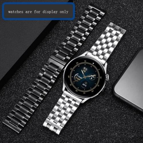 Replace Huawei Watch 3 Fine Steel Strap GT 2 E Pro Honor Watch2 Black Silver Stainless Steel Watch Chain