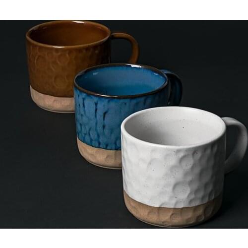 European-Style Antique Coarse Pottery Mug Creative Lovers Ceramic Mugs Simple Home Exquisite Texture Literary Cups Coffee Cup