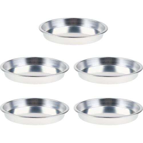5pcs ALuminum Alloy Plate Set 7.7 inch Ultralight Portable Dinnerware Set for Outdoor Camping Hiking Picnic Beach BBQ