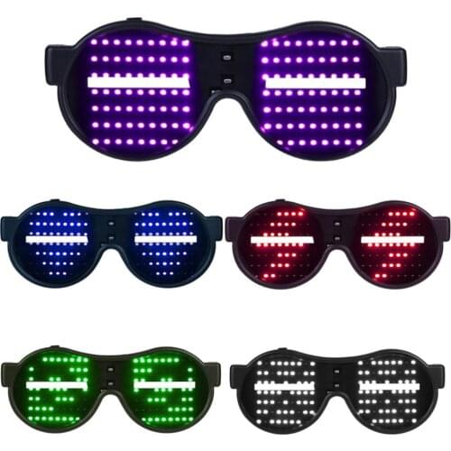 LED Glowing Glasses Led Party Glasses Luminous Glasses EMD DJ Electric Syllables Party Eye Glasses For KTV Party