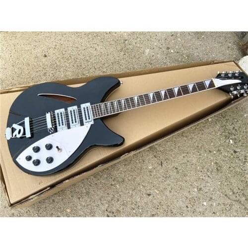 High quality 360 electric guitar 12 string black R string board rosewood fingerboard free shipping