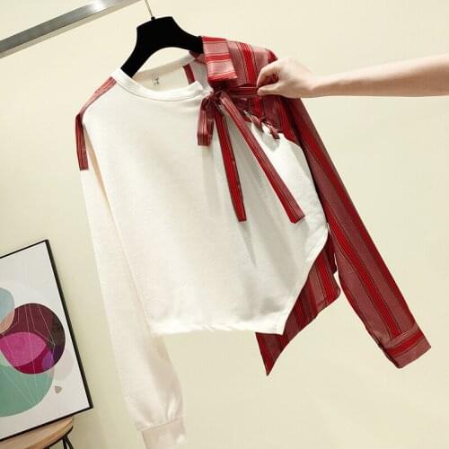 Женские полосатые футболки XING WEI SI China At AliExpress