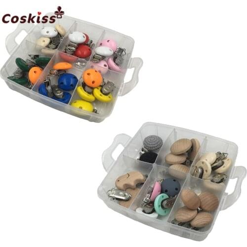 DIY Pacifier Chain Beech Animal Nipple Clasp Dummy Hold Clips Mix Color Wooden Pacifier Clips For Baby Product