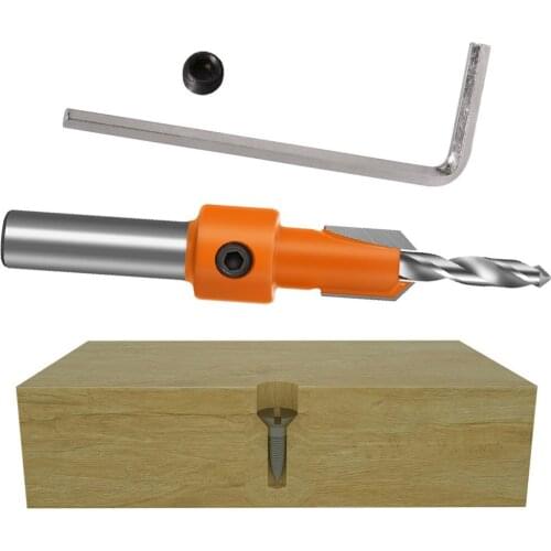Countersink Drill Bit Screw Woodworking Chamfer Tool Quick Change Wood Hole Drills Bit round Shank Timber plastic Working