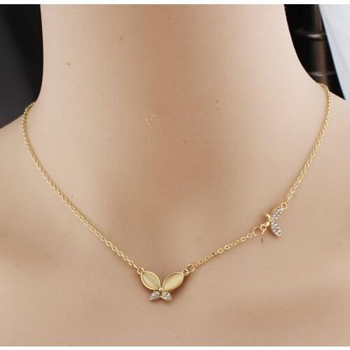 Butterfly pendant necklace female Korean version of gold color necklace temperament fashion jewelry wholesale