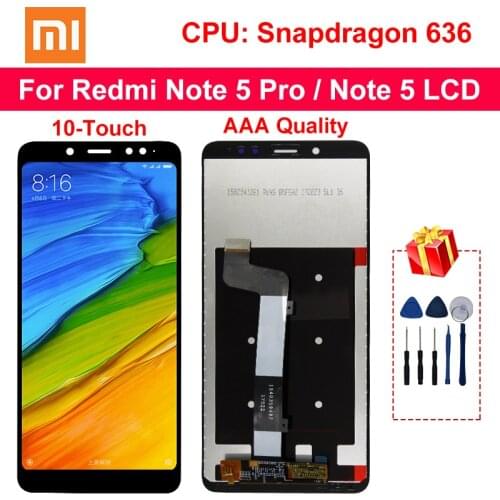 10-Touch For Xiaomi Redmi Note 5 Pro LCD Display Touch Digitizar Replacement Parts For Redmi Note 5 LCD For Snapdragon 636