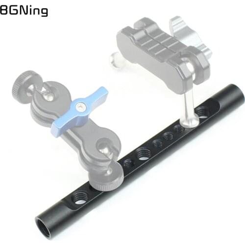 15mm Cheese Rods Bracket 1/4" 3/8" Screw Holes Shoulder Rods System Rail Thread Mounting Hole for SLR Camera Rail Support 150mm