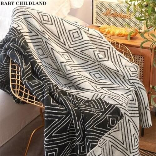 150*110cm Knitted Blankets Nordic Sofa Throw Blanket Bedding Quilt Bedspread Bohemian Chunky Decorative Thread Blankets Tapestry