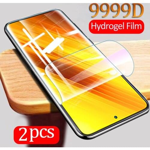 2pcs Hydrogel soft Film For xiaomi poco x3 NFC x 3 3x xaomi xiomi mi pocox3 phone protective screen protector not tempered Glass