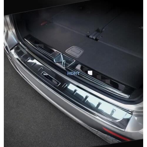 Car Accessories Trunk Inner Rear Bumper Guard Plate Cover Trim Protector 2pcs for Mercedes-Benz GLB 2019 2020 2021 Carbon fibre